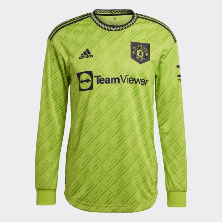 Manchester United 22/23 Terceira Camisa Autêntica De Manga Comprida Adidas Slime