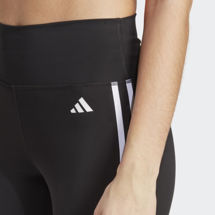 Leggings 3/4 Cintura Alta Preto Train Essentials 3 Listras Adidas