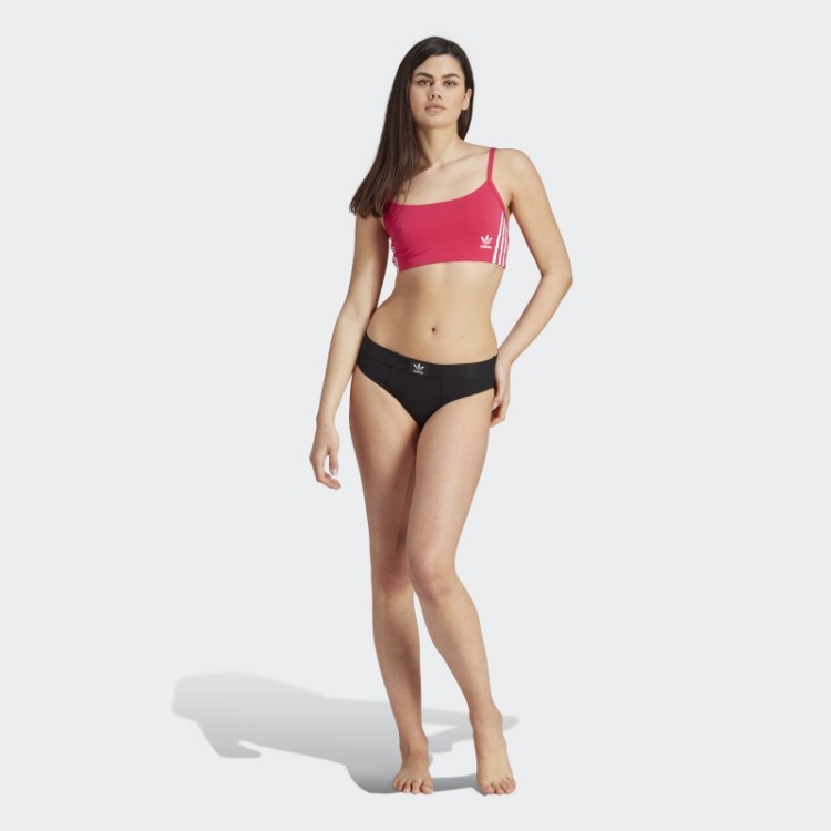 Bralette De Algodão Flexível Adidas Adicolor Rosa Ousado