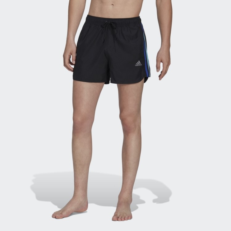 Calção De Banho Retrô De Comprimento Muito Curto Adidas Preto