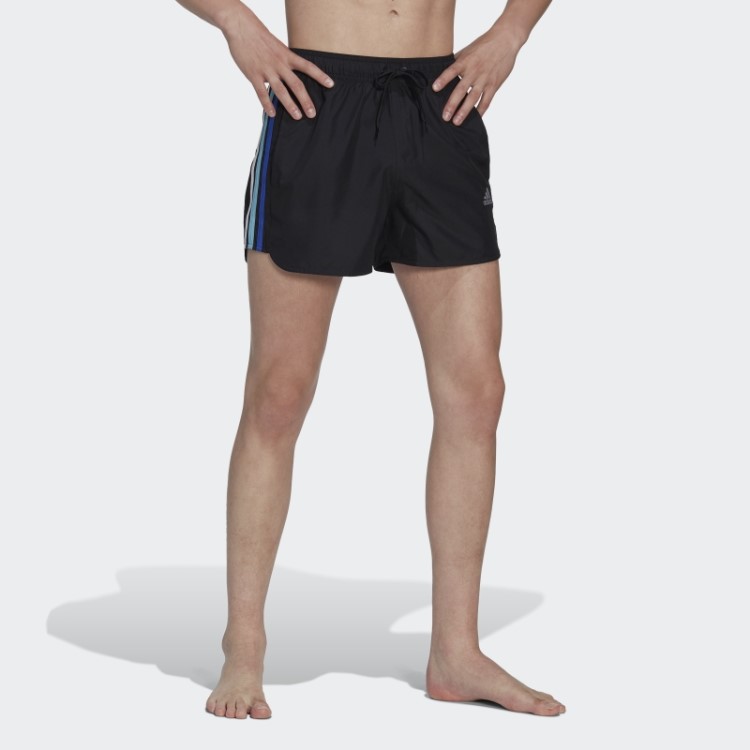 Calção De Banho Retrô De Comprimento Muito Curto Adidas Preto