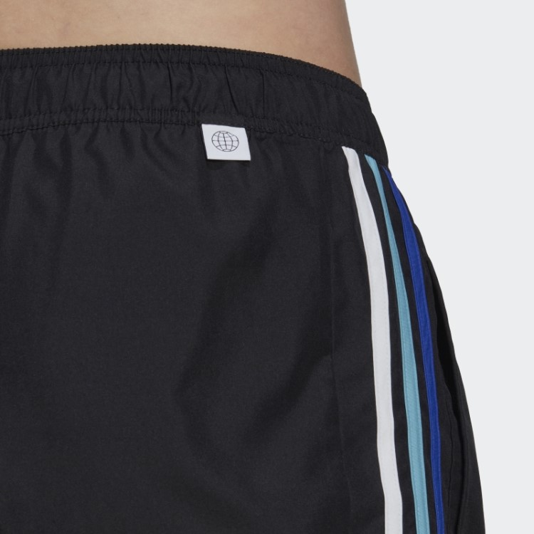 Calção De Banho Retrô De Comprimento Muito Curto Adidas Preto