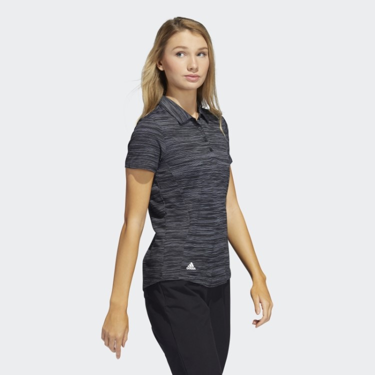 Adidas Camisa Polo De Manga Curta Com Tingimento Espacial Preta