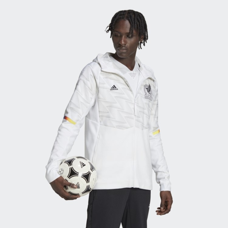 Adidas México Game Day Moletom Com Capuz De Viagem Branco