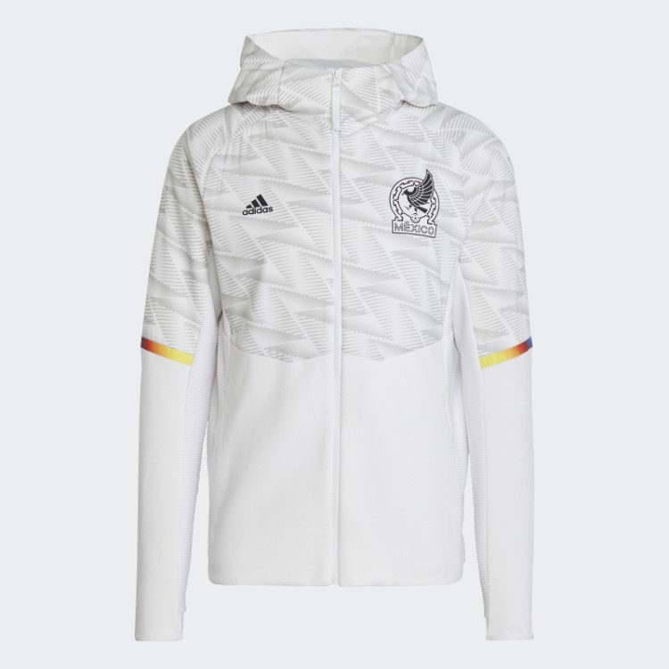 Adidas México Game Day Moletom Com Capuz De Viagem Branco