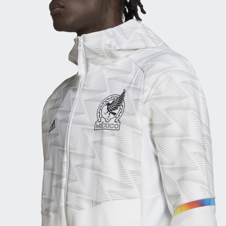 Adidas México Game Day Moletom Com Capuz De Viagem Branco