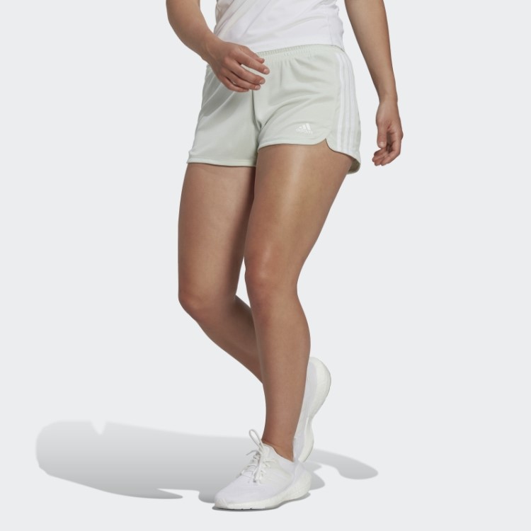 Short Verde De Tricô Adidas Pacer Com As Três Listras