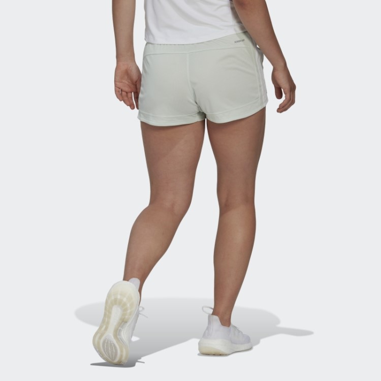Short Verde De Tricô Adidas Pacer Com As Três Listras