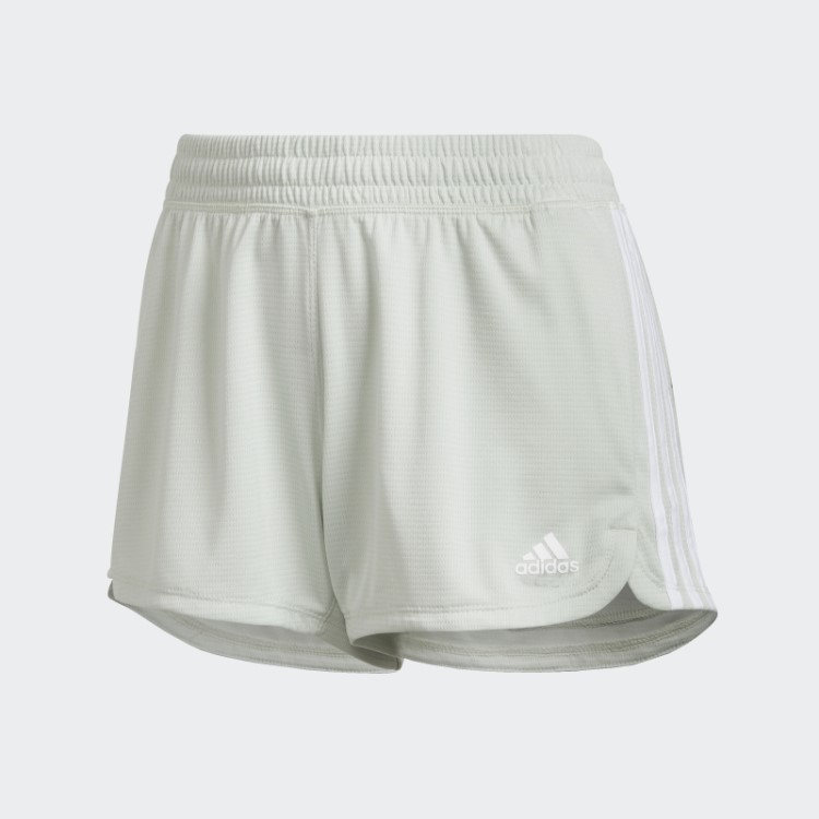 Short Verde De Tricô Adidas Pacer Com As Três Listras