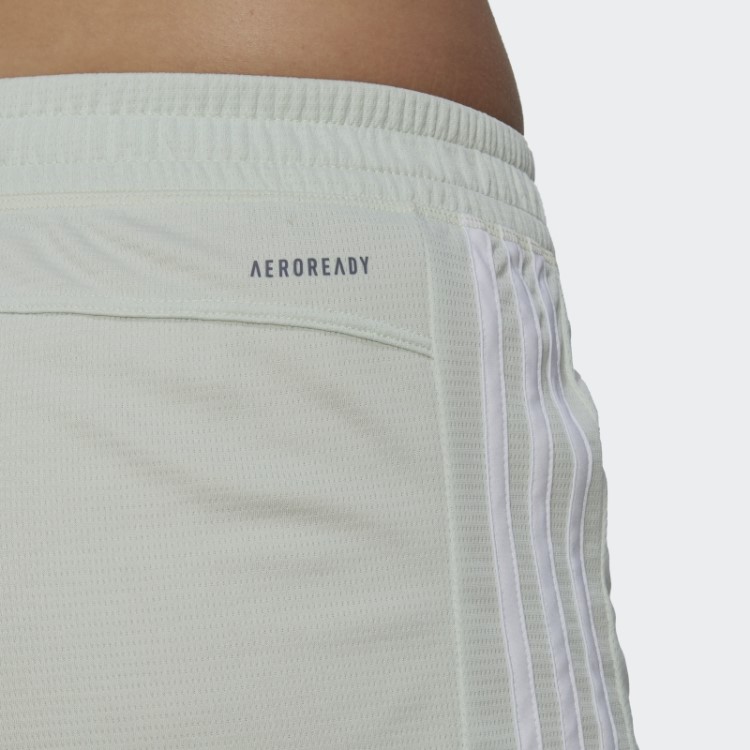 Short Verde De Tricô Adidas Pacer Com As Três Listras
