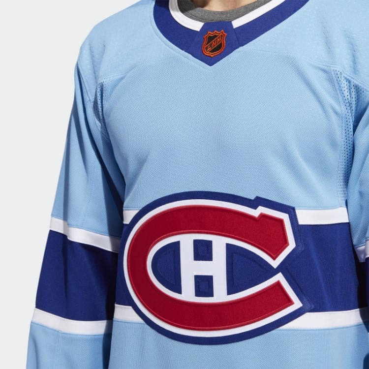 Canadiens Autêntico Reverso Reverso Jersey Wordmark Adidas Céu Azul 10
