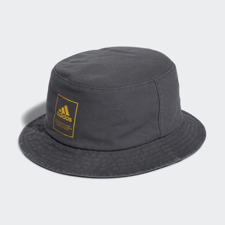 Chapéu De Balde Lavado Estilo Adidas Cinza