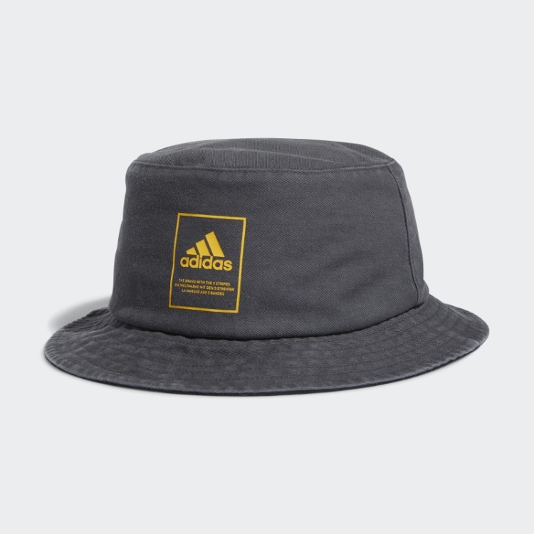 Chapéu De Balde Lavado Estilo Adidas Cinza