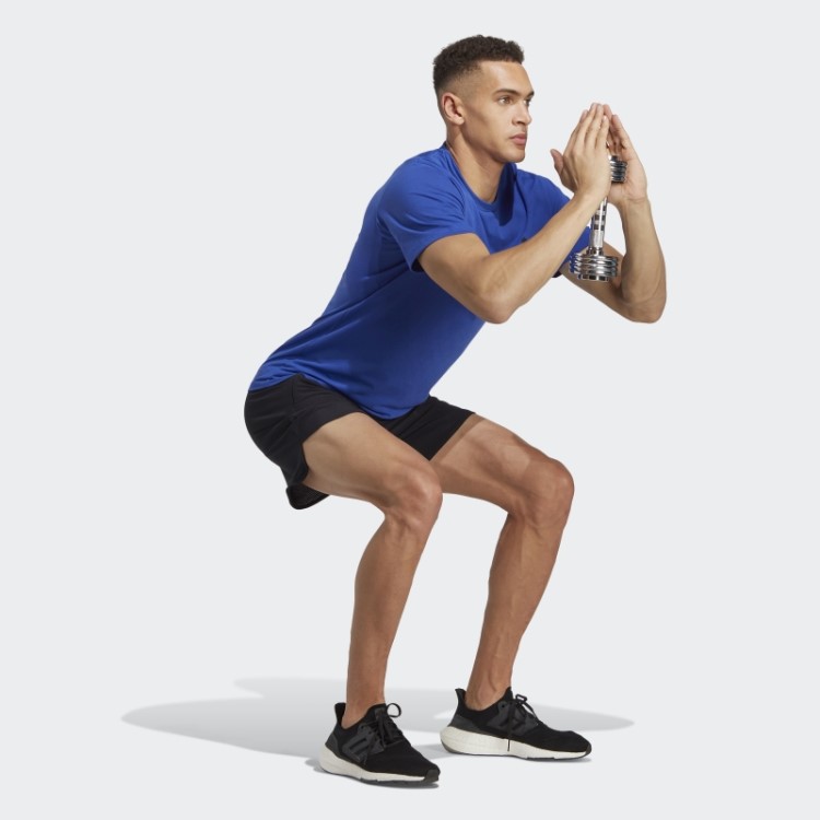 Camiseta De Treino Azul Adidas Train Essentials Feelready
