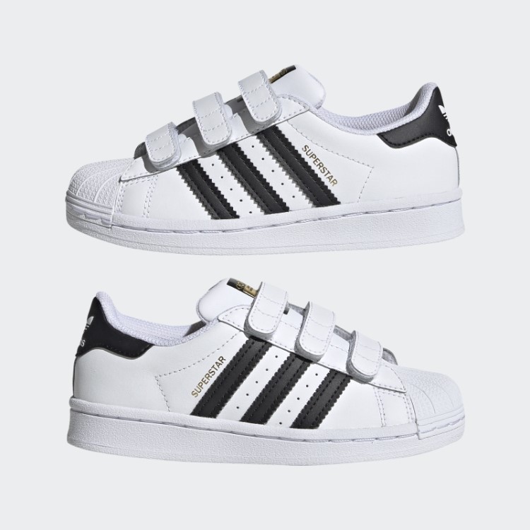 Elegantes Sapatos Infantis Adidas Superstar Preto