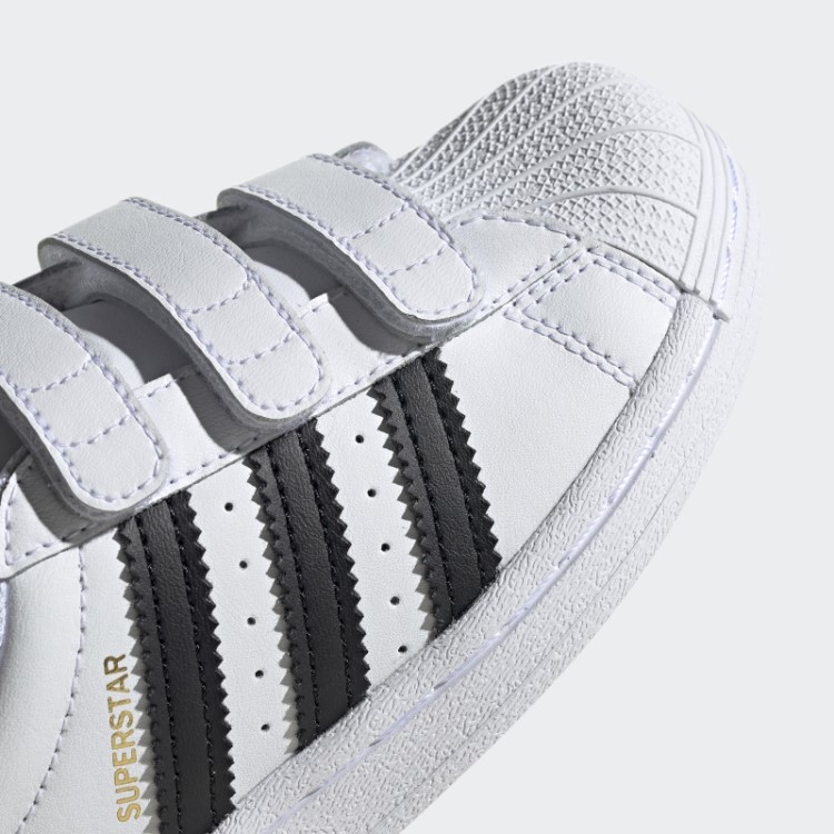 Elegantes Sapatos Infantis Adidas Superstar Preto