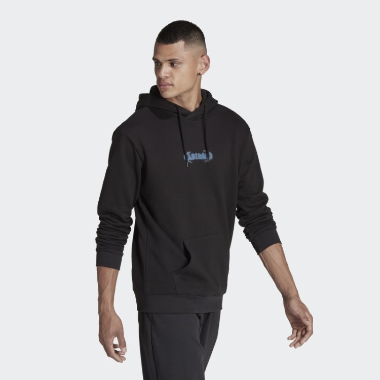 Moletom Com Capuz Gráfico Adidas Preto