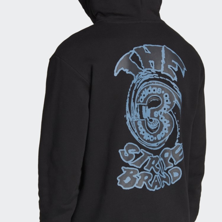 Moletom Com Capuz Gráfico Adidas Preto