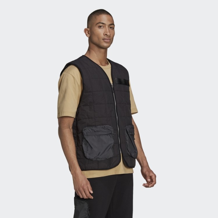 R.y.v. Colete Acolchoado Preto Adidas