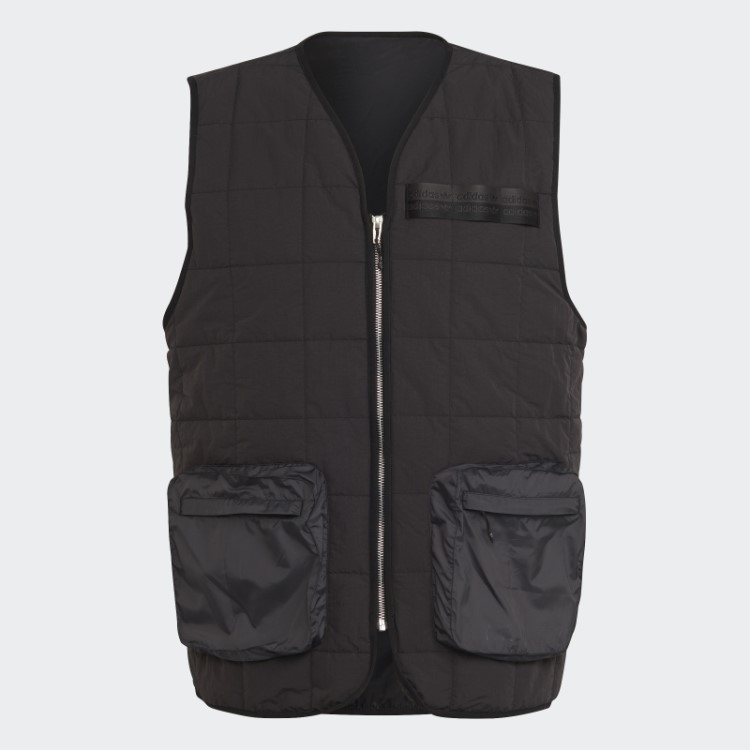 R.y.v. Colete Acolchoado Preto Adidas