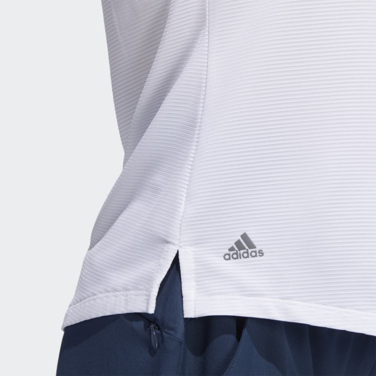 Camisa Polo Sem Manga Branca Adidas