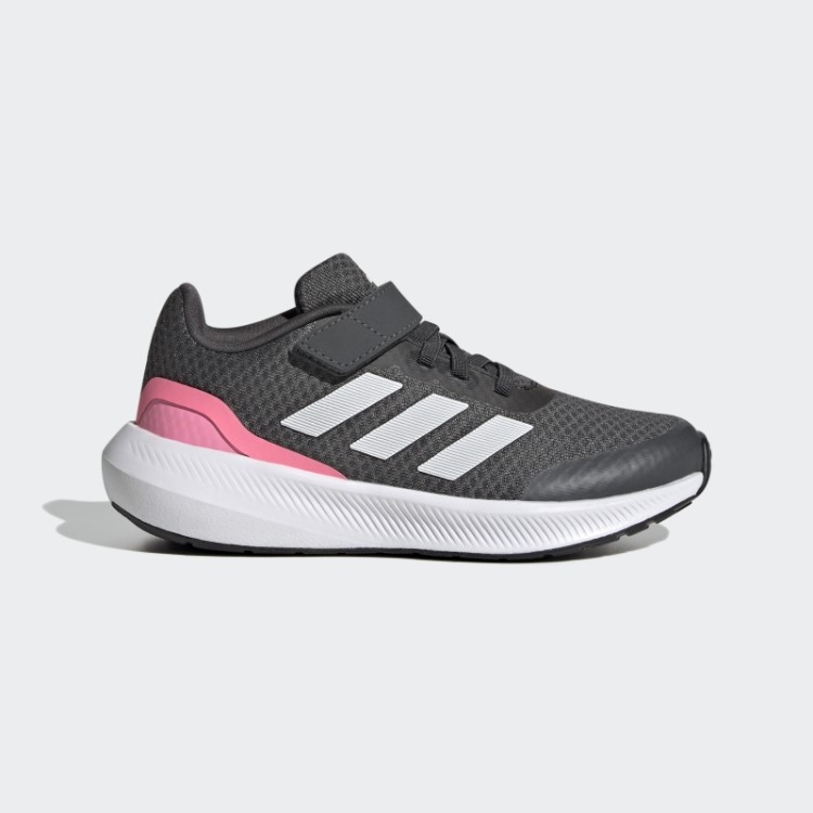 Tênis Runfalcon 3.0 Cinza Com Tira Superior Em Renda Elástica Adidas