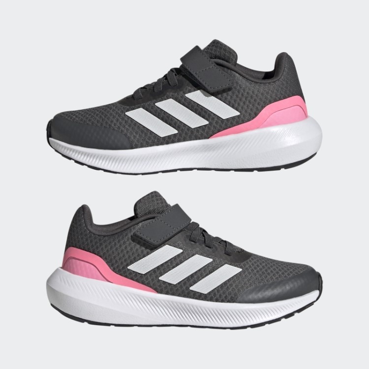 Tênis Runfalcon 3.0 Cinza Com Tira Superior Em Renda Elástica Adidas