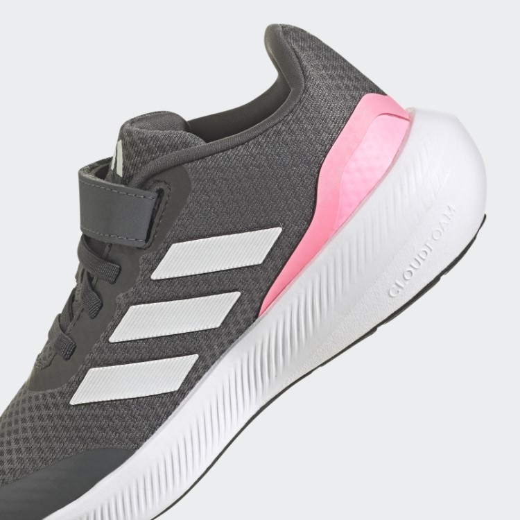 Tênis Runfalcon 3.0 Cinza Com Tira Superior Em Renda Elástica Adidas