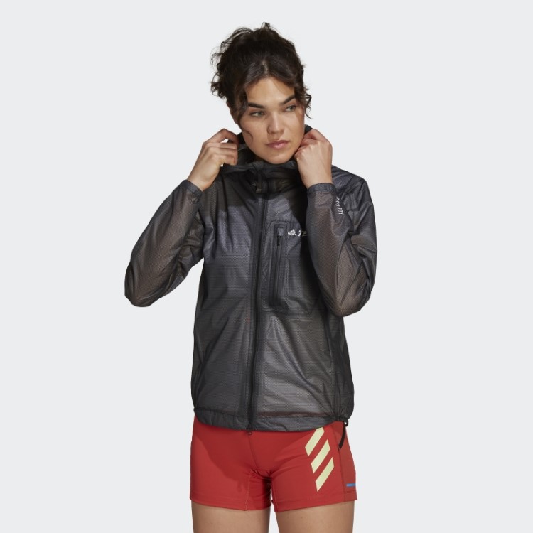 Jaqueta De Chuva Preta Adidas Terrex Agravic De 2,5 Camadas