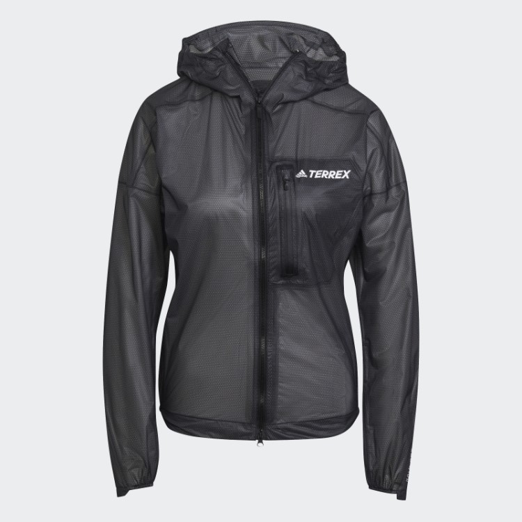 Jaqueta De Chuva Preta Adidas Terrex Agravic De 2,5 Camadas