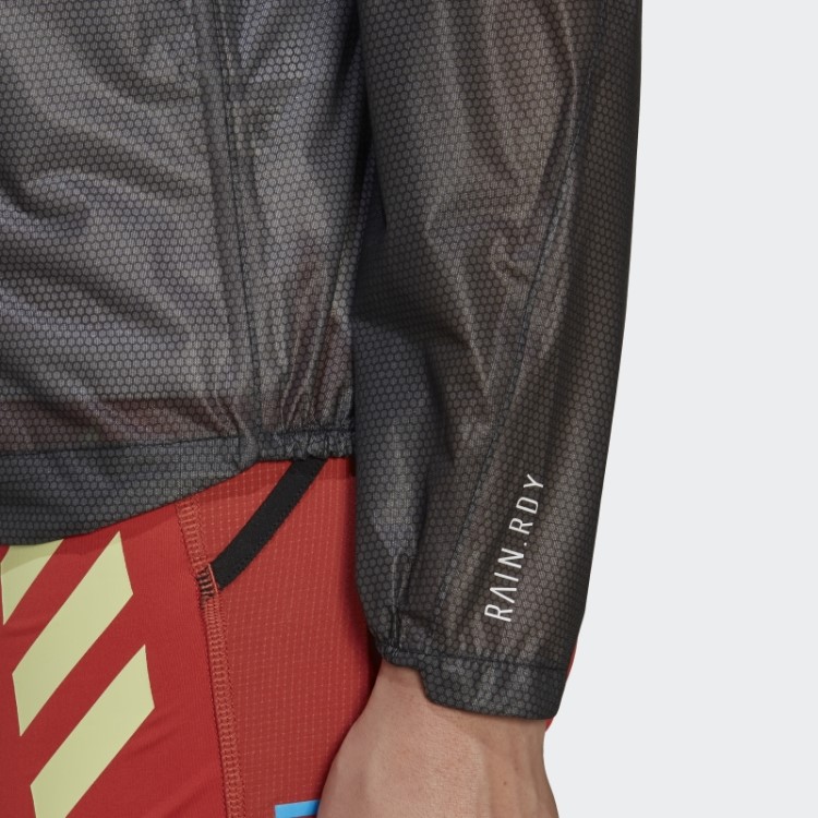 Jaqueta De Chuva Preta Adidas Terrex Agravic De 2,5 Camadas