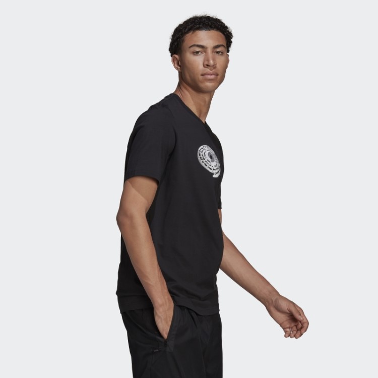R.y.v. Camiseta Estampada Adidas Preta