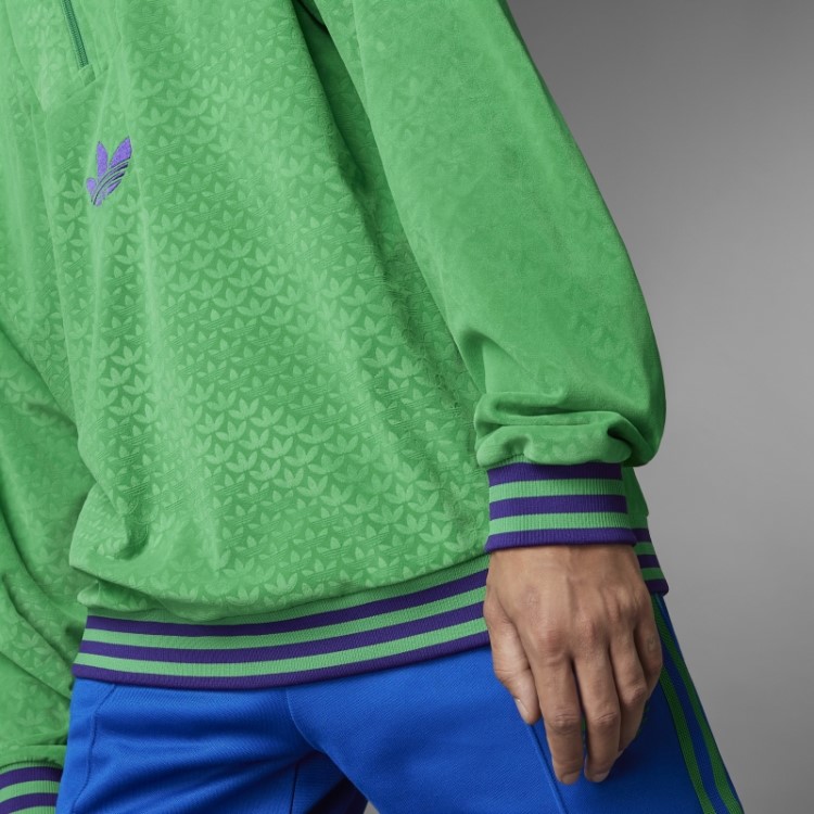 Herança Adicolor Verde Agora Funil Veludo Top Adidas