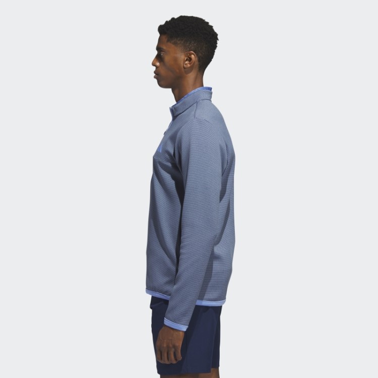 Pulôver De Golfe Azul Marinho Adidas Microdot 1/4-zip