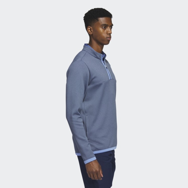 Pulôver De Golfe Azul Marinho Adidas Microdot 1/4-zip