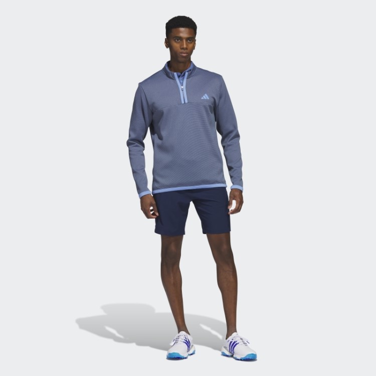 Pulôver De Golfe Azul Marinho Adidas Microdot 1/4-zip