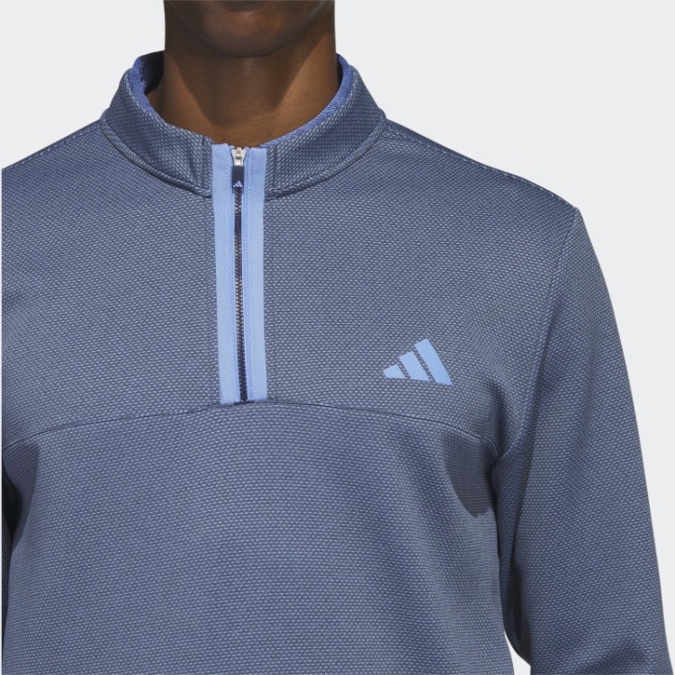 Pulôver De Golfe Azul Marinho Adidas Microdot 1/4-zip