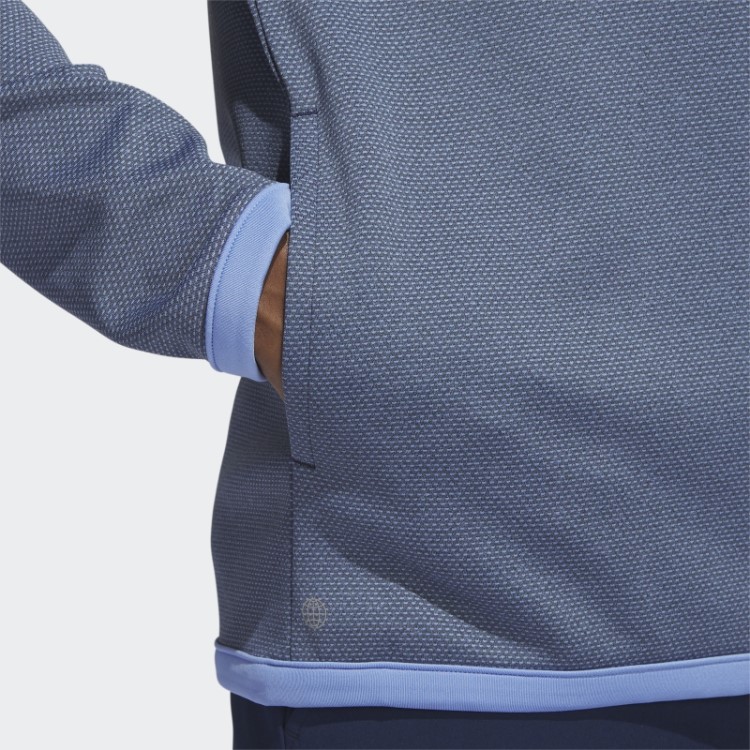 Pulôver De Golfe Azul Marinho Adidas Microdot 1/4-zip