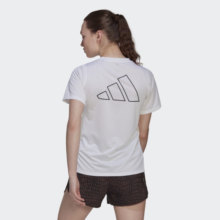 Run Icons Camiseta De Corrida Branca Adidas