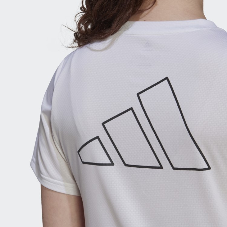 Run Icons Camiseta De Corrida Branca Adidas