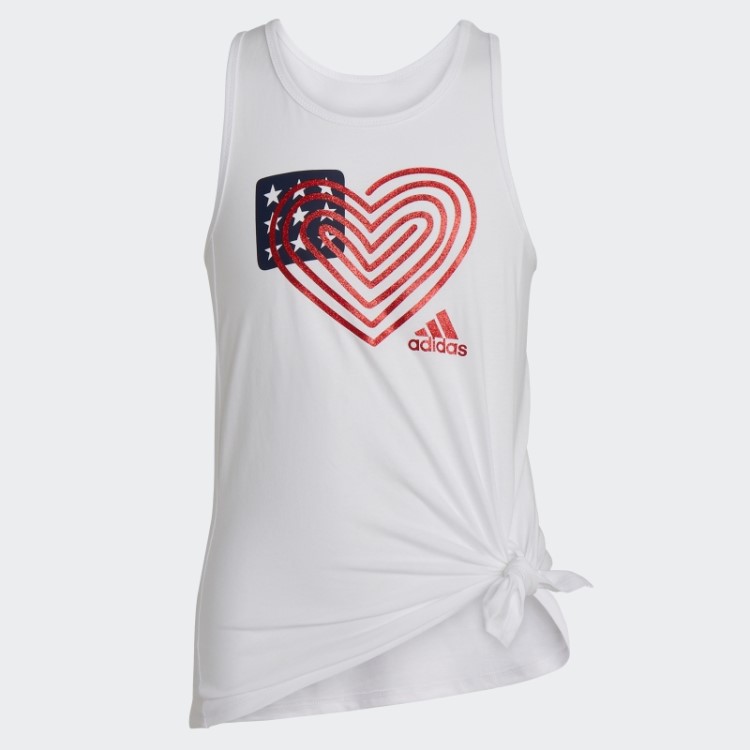 Regata Branca Adidas Com Amarração Frontal