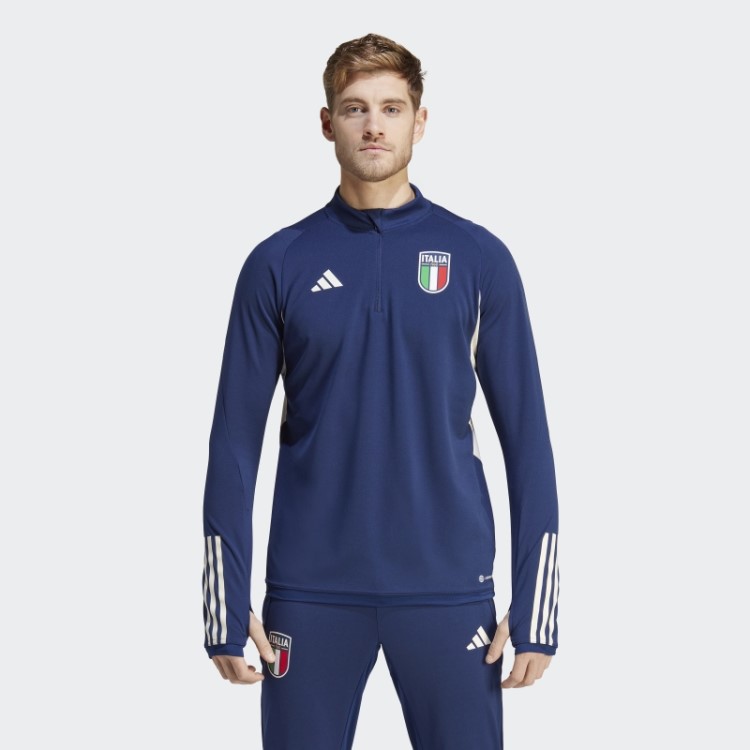 Top De Treino Adidas Italia Tiro 23 Azul Escuro