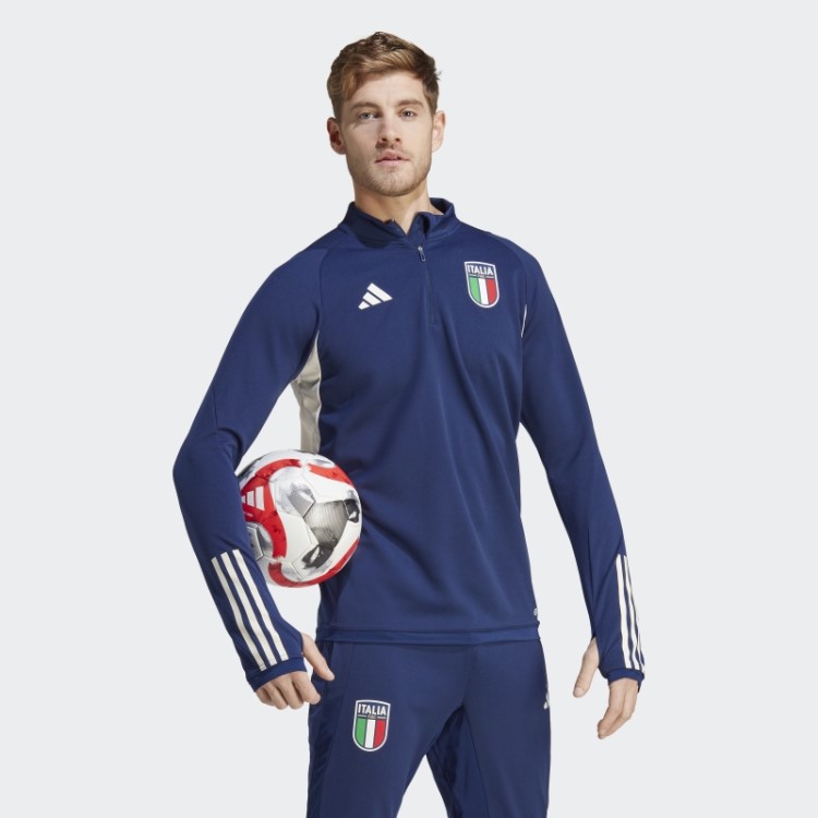 Top De Treino Adidas Italia Tiro 23 Azul Escuro
