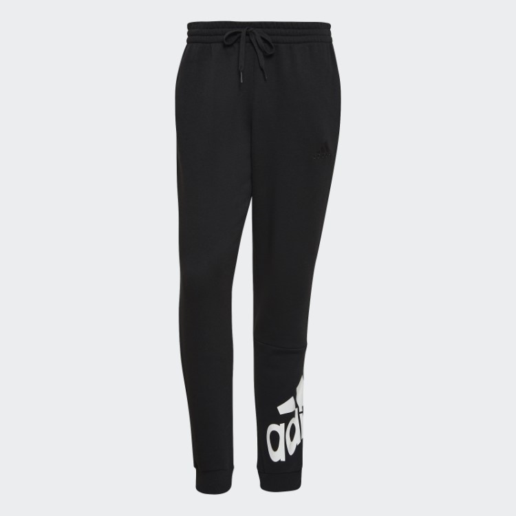 Calça De Logo Com Punho Cônico De Lã Essencial Adidas Preta