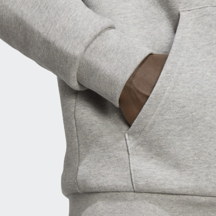 Moletom Cinza Médio Com Capuz Trefoil Adidas