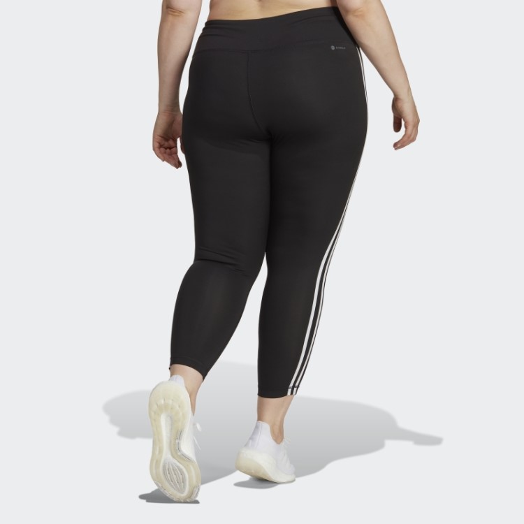 Legging 7/8 Cintura Alta Adidas Black Train Essentials 3 Listras (tamanho Grande)