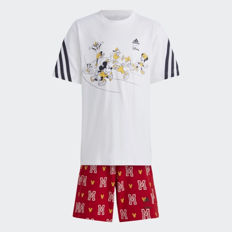 Conjunto De Camiseta Adidas X Disney Mickey Mouse Branco Quente