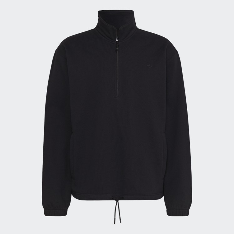 Adicolor Contemtempo Moletom Com Meio Zíper Preto Adidas