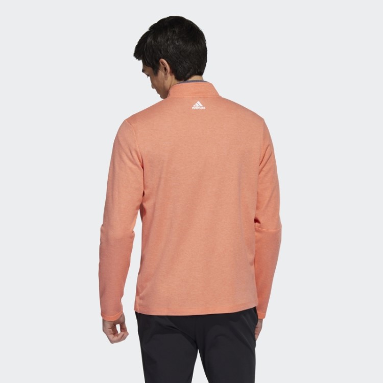 Pulôver Adidas Com Três Listras E Zíper Coral Mel