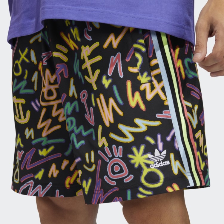Adidas Love Unites Short Trançado Com Estampa De Doodle (gênero Neutro) Multicolorido